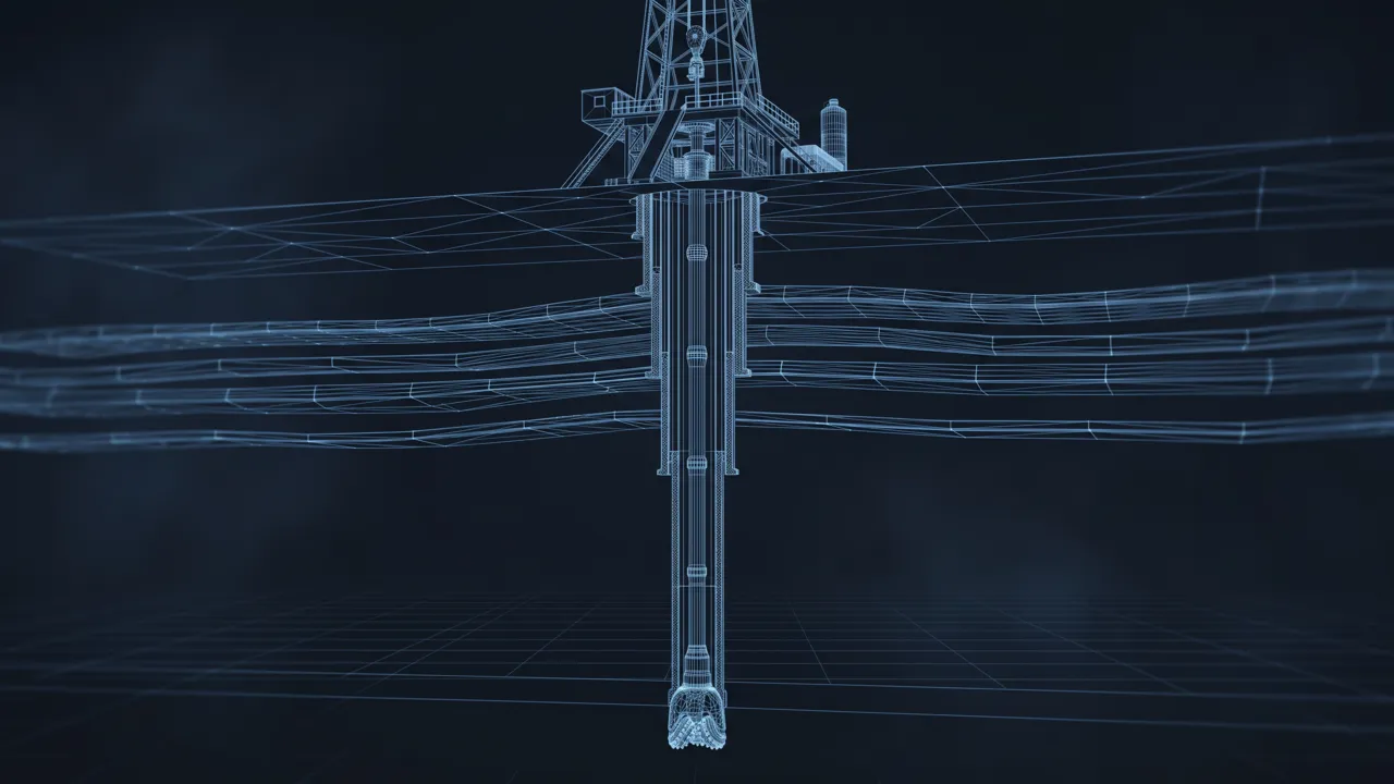 3D Animation for Drilling Rigs and Oilfield Equipment - 3D Wireframe Animation
